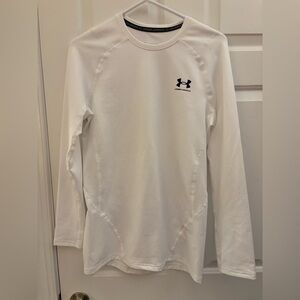 Under Armour White ColdGear Long Sleeve Performance Top